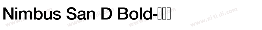 Nimbus San D Bold字体转换